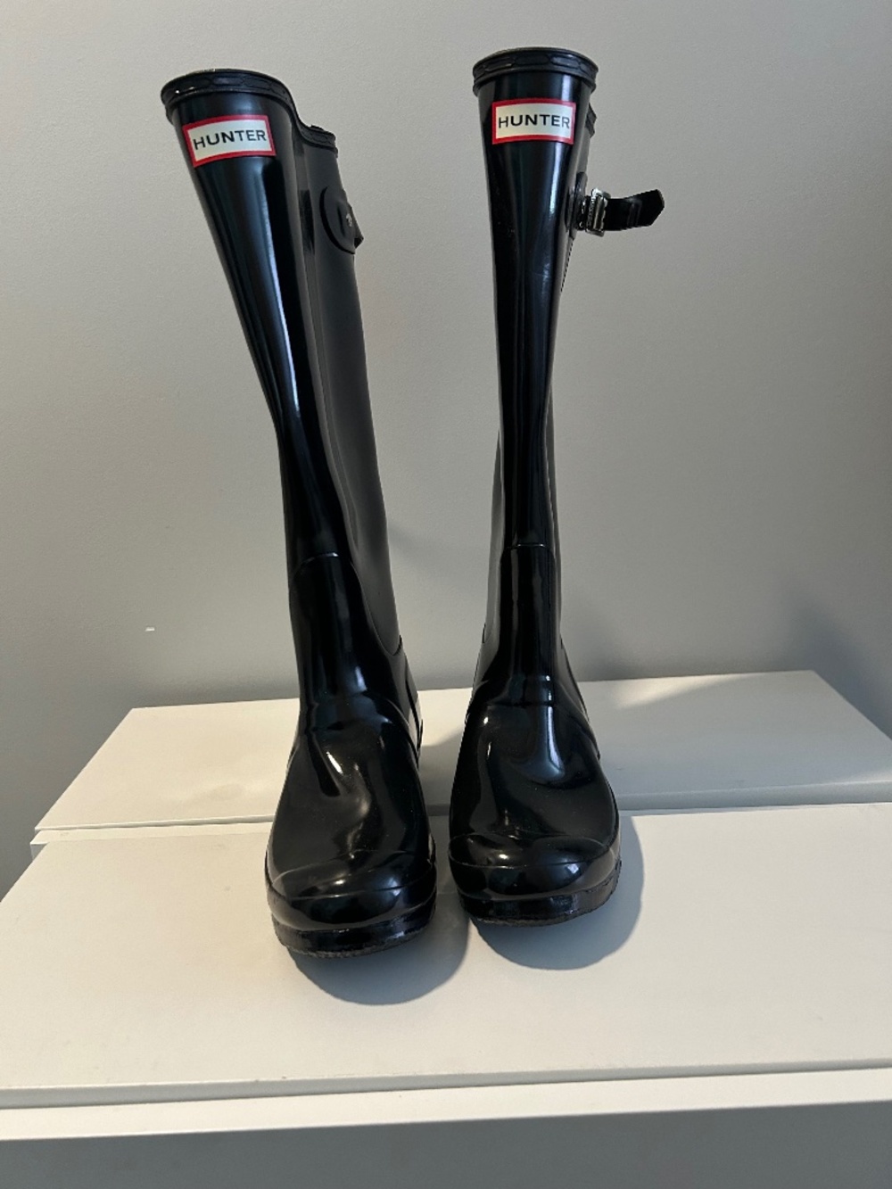 New never worn Tall Hunter rain boots